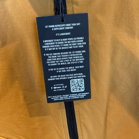 1st Phorm Pullover Jacket 1/4 Zip NWT Mens Xl Mustard Color Outdoor - Picture 8 of 8